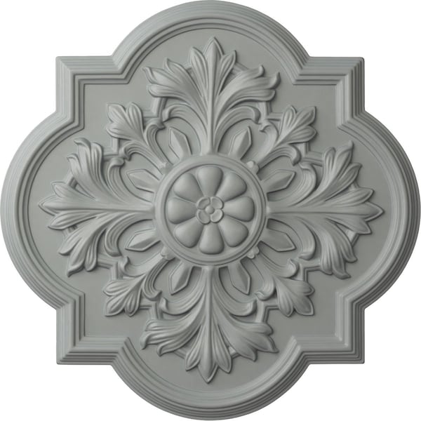 Ekena Millwork Bonetti Ceiling Medallion (Fits Canopies up to 5 1/8"), 20"OD x 1 3/4"P, Primed White CM20BO - main